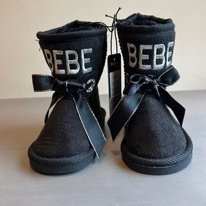 NWT Bebe Little Girls Faux Fur Lined Winter Boots